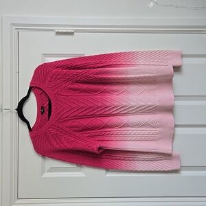 Talbots Pink Gradient Knit Sweater